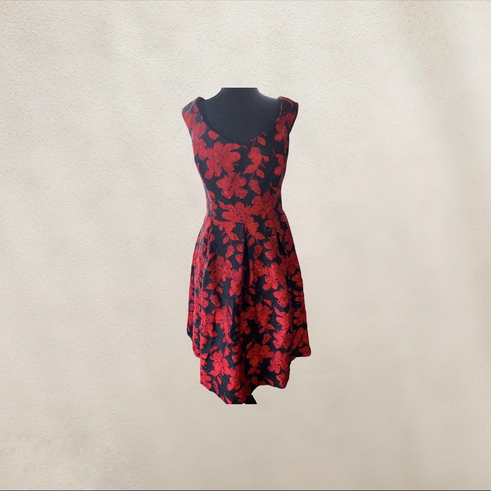 Calvin Klein Fit and Flare Sleeveless Floral Dress